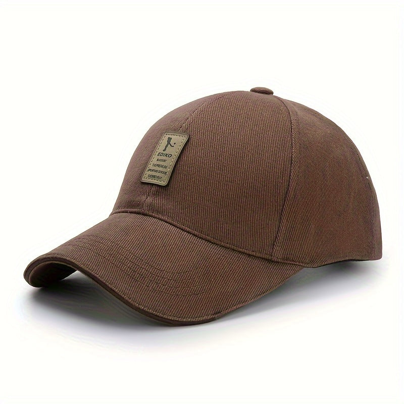 Golf baseball cap for men and women, solid color, lightweight, adjustable sun hat.