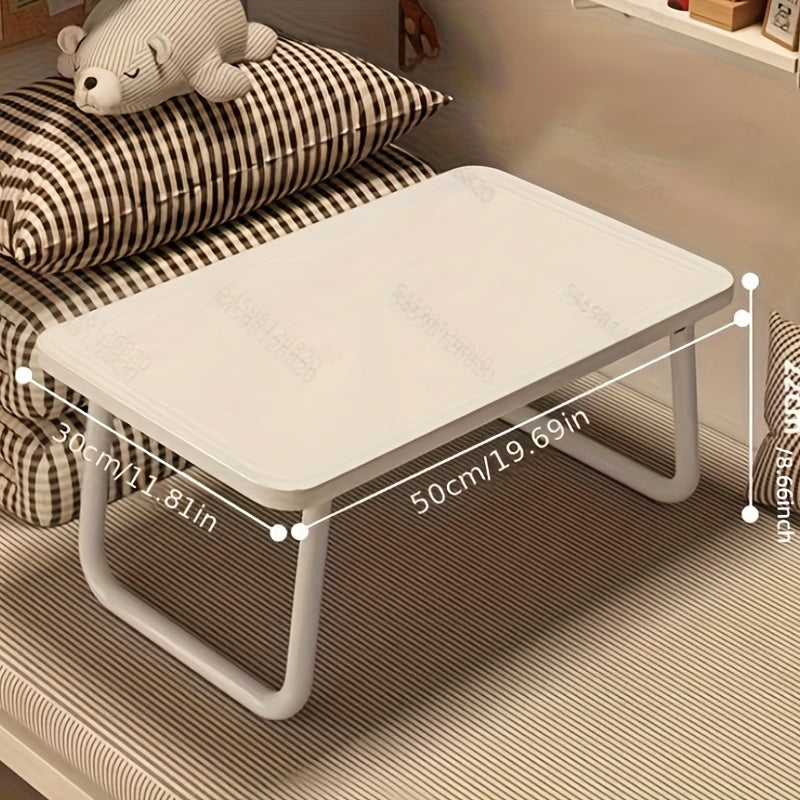 Folding Desk Bed Combo - Space-Saving 50.04cm White Metal and Wood Study Table with Adjustable Height and Storage, Perfect for High School and College Dormitories, Convenient Bedroom Furniture