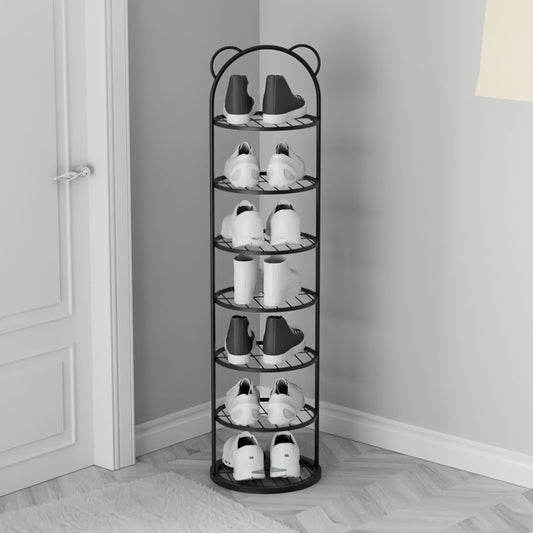 Compact Shoe Rack for Kids - Sturdy Metal, Multi-Level Storage Solution for Home & Dorm, White, Over-the-Door, Slim Design, Shoe Storage Unit