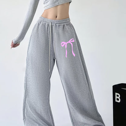 Women's Fashion Printed Joggers with Drawstring Waist, Pockets, and Hip-Hop Style