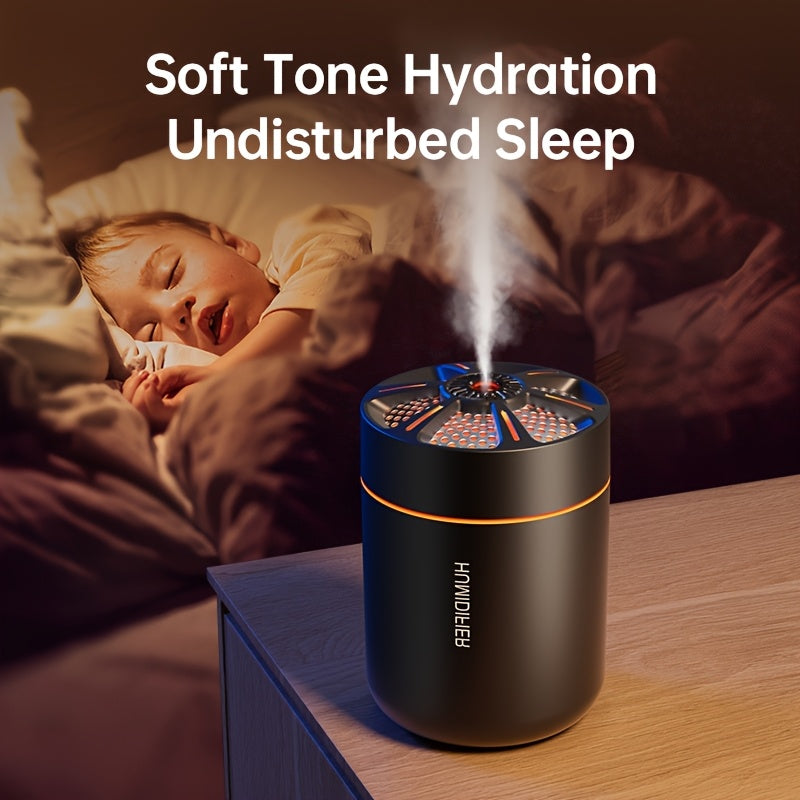 USB powered Nano Mist Humidifier for Car, Office, Bedroom - 180ml Capacity, Fragrance-Free - Safe for All Skin Types.