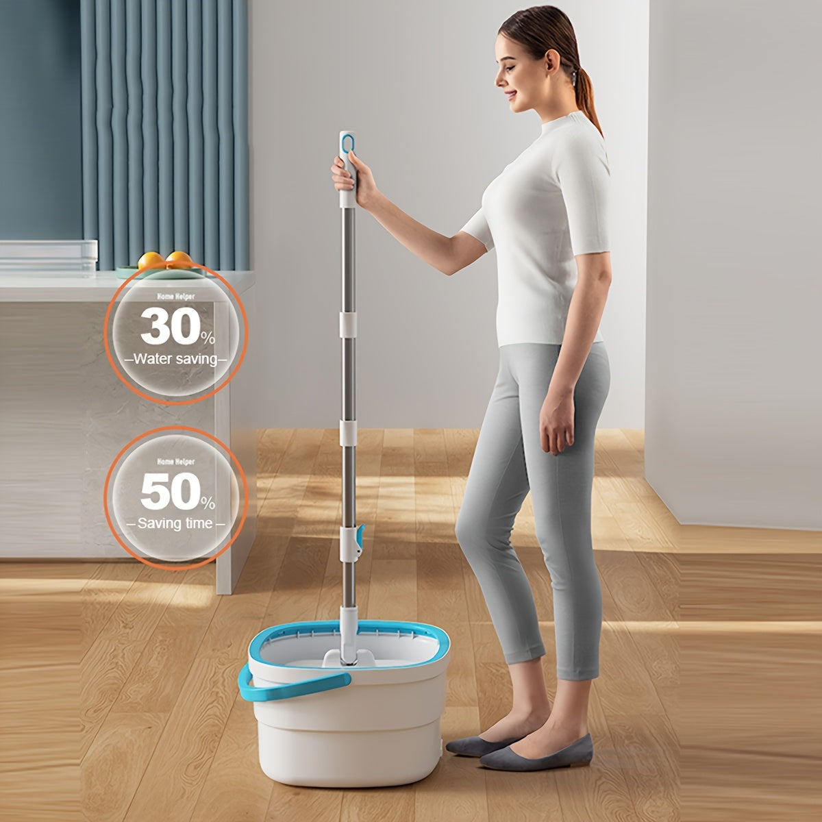 Испытайте легкость уборки с 2024 Premium Rotating Mop System. Эта инновационная система включает в себя ведро для разделения воды Easy-Clean для мытья без рук, что делает ее идеальной для легкой уборки полов, стен и не только. Лень? Не проблема!