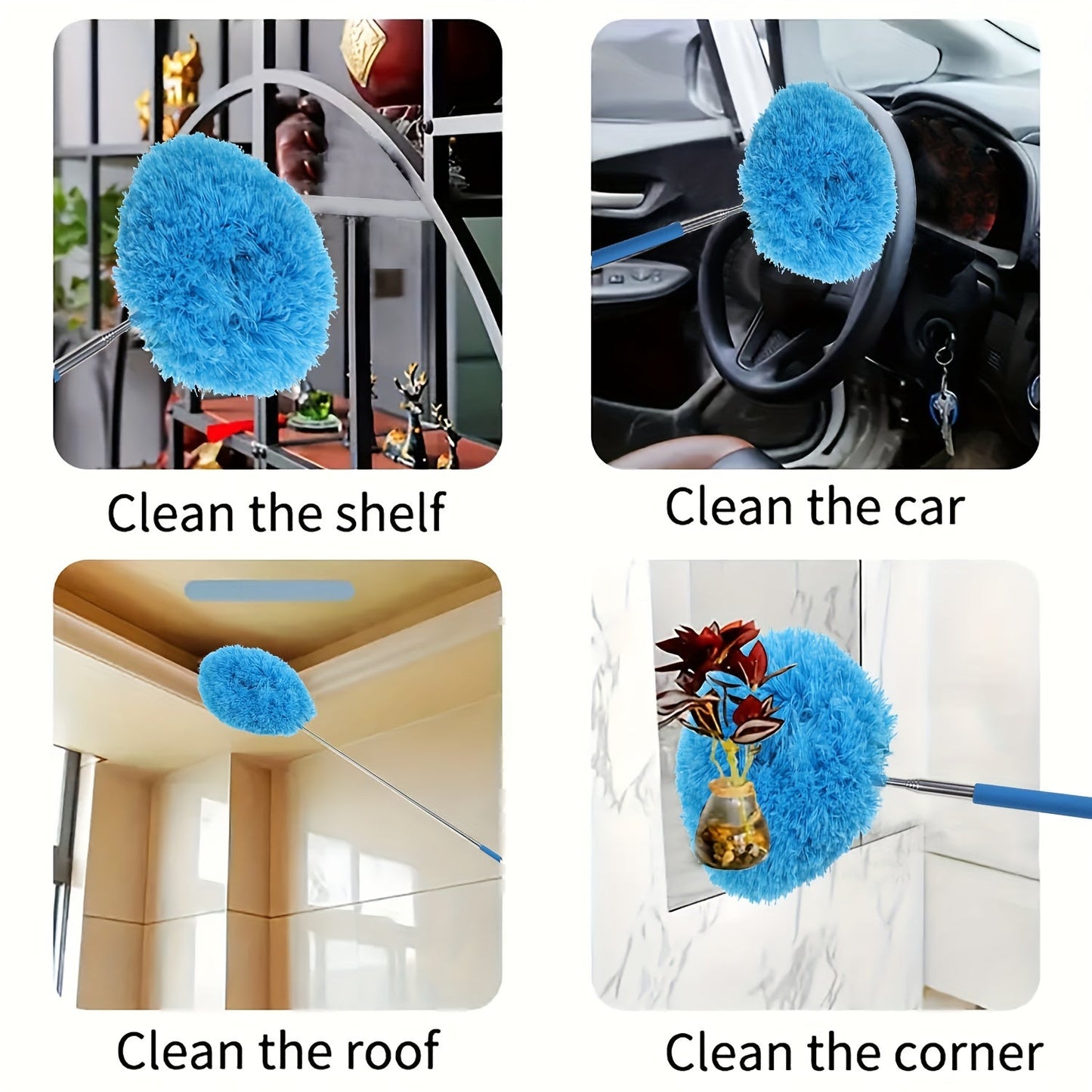 Multi-purpose small fan brush for dusting and cleaning - Ideal for ceiling fans, cars, and household furniture