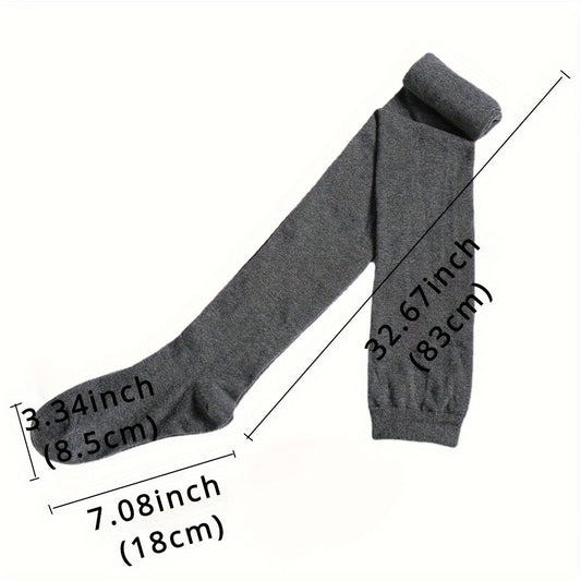 Женские длинные носки выше колена из растягивающейся пряжи, машинная стирка, удобная посадка.