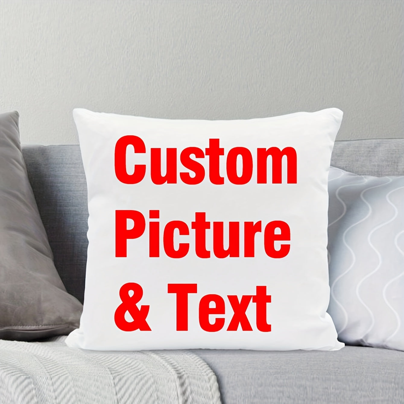 Create Your Own Square Pillow Cover - 1 Piece of Soft Polyester Fabric, Personalized Home Decor Project, Thoughtful Gift for Loved Ones, Perfect for Anniversaries