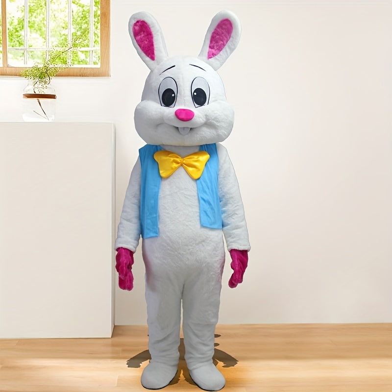 Adult Easter Bunny mascot costume suitable for walking, disguises, parties, and promotions.