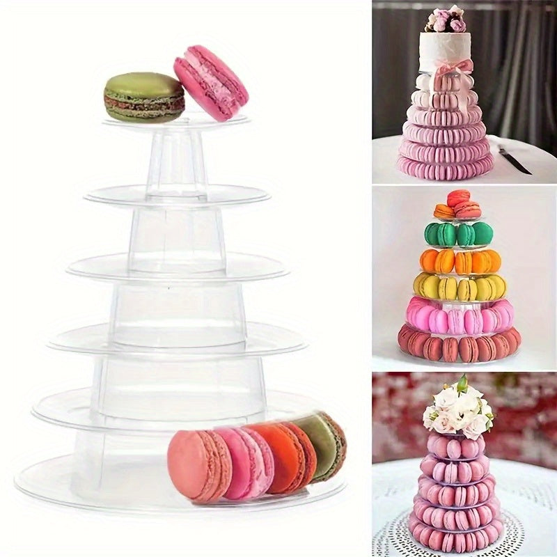 One 10-tier macaron display stand for various events including weddings, birthdays, and holidays.