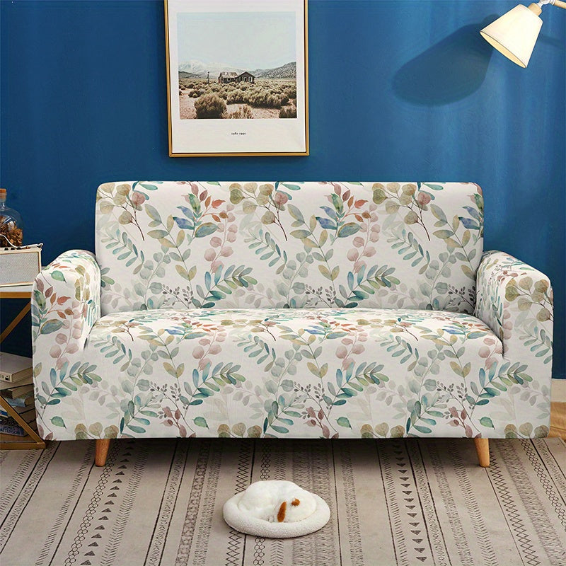 Stylish floral printed sofa slipcover that is elastic and protects your furniture in bedrooms, offices, and living rooms.