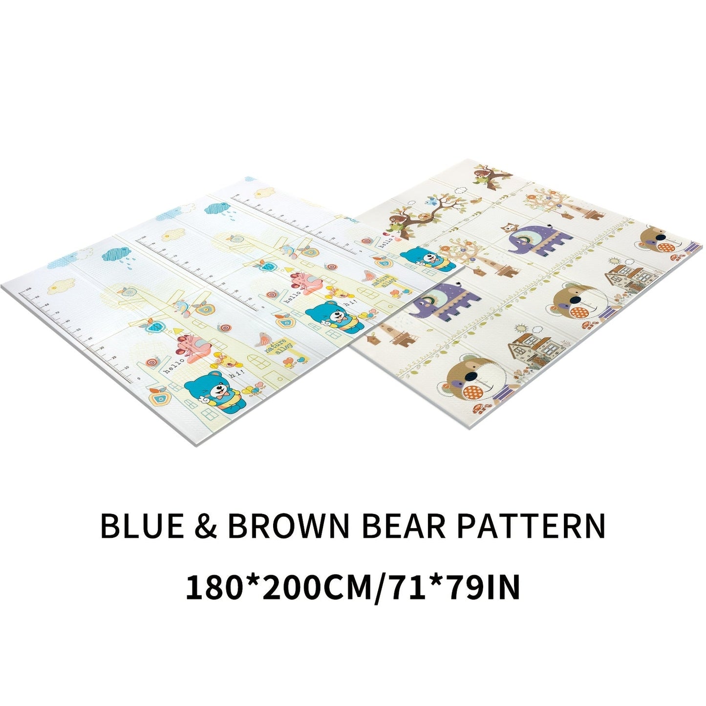 The Play Mat is crafted with superior quality materials, making it waterproof, non-slip, and easily foldable for portability. It comes with a convenient travel bag and features a double-sided design, ideal for crawling and learning. This versatile mat