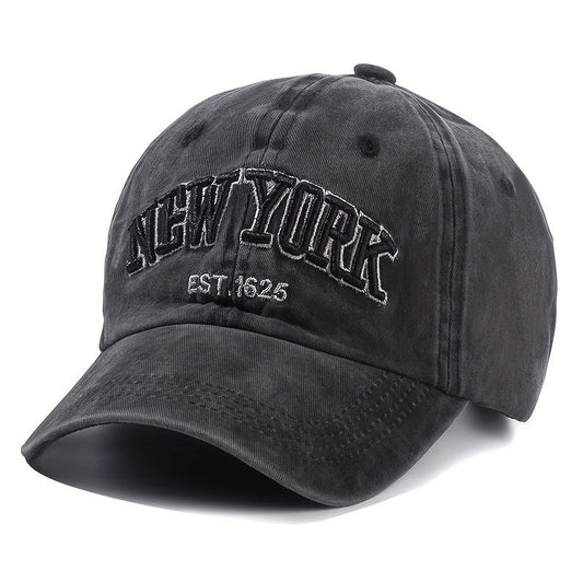 The Vintage New York Embroidered Cotton Baseball Cap is a top pick! Made with 100% soft woven cotton fabric, this non-stretch cap is machine washable and perfect for outdoor sun protection.