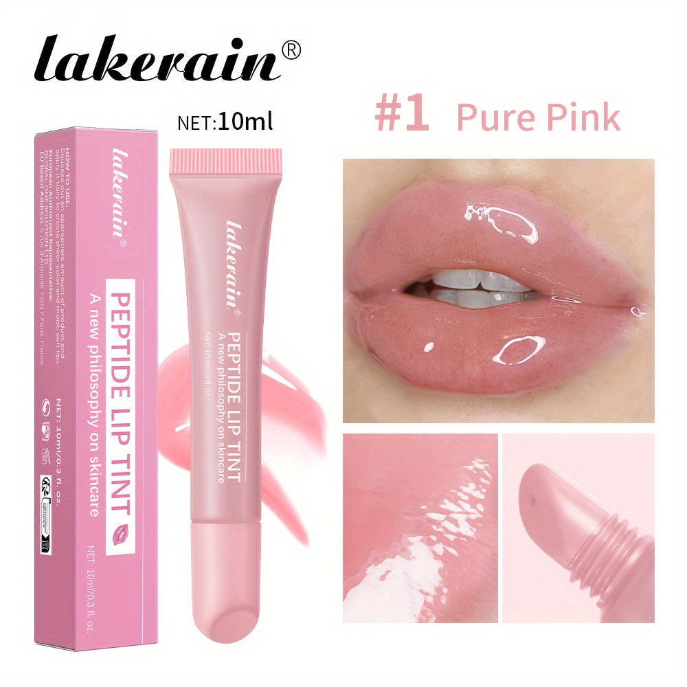 Lakerain Peptide Lip Tint - Tinted Lip Oil - Hydrating Formulas, 4 Colours