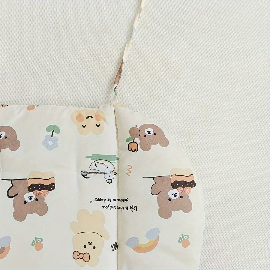 Soft and Cushy Car Seat Cushion for Kids - Breathable and Perfect for Strollers & High Chairs, with Cute Bear and Duck Patterns, Includes Insertion Pad, Designed for Young Children.