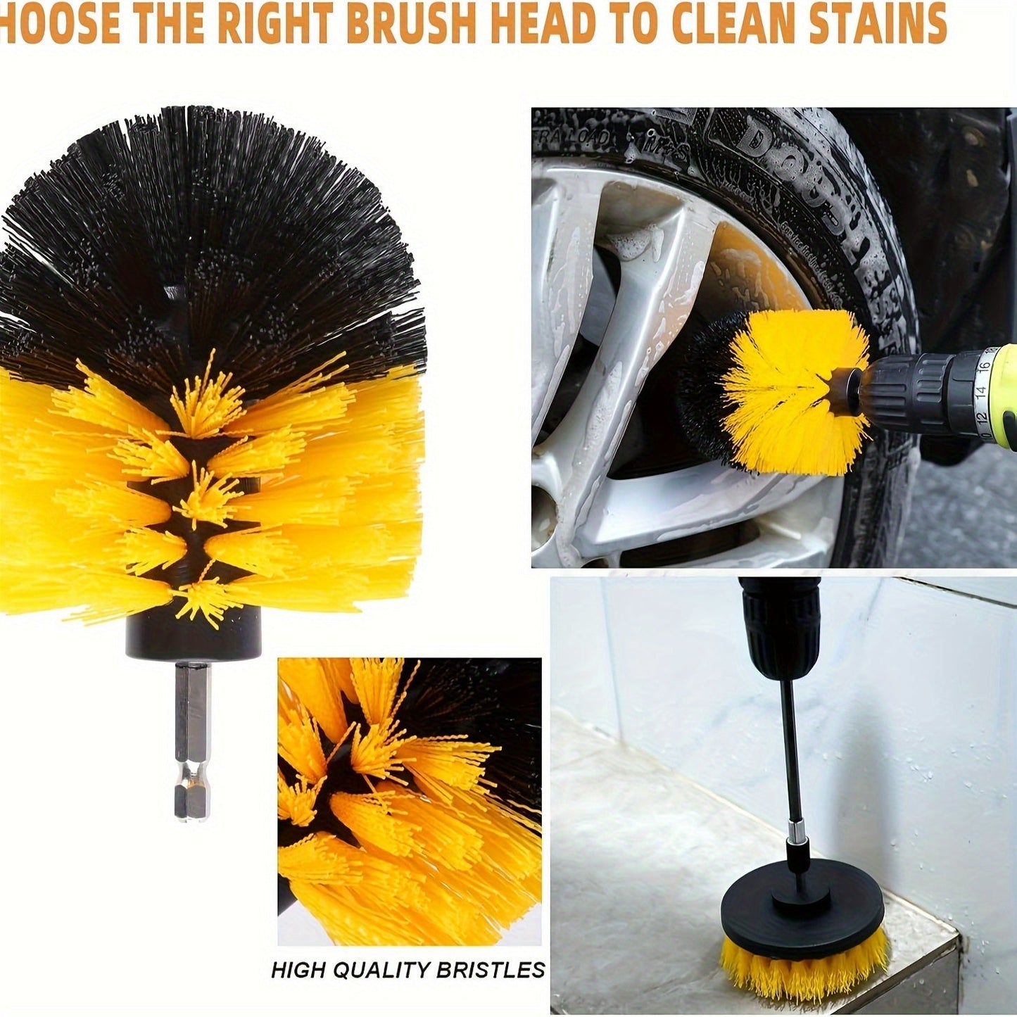 Get your hands on the 23-piece Drill Brush Attachment Set, a powerful and versatile scrubber kit designed for cleaning grout, tiles, bathrooms, and kitchens. This set includes durable and reusable plastic heads that are compatible with any drill, making