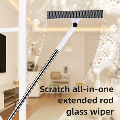 The Versatile Double-Sided Glass Cleaning Tool is a 1pc product with an Extendable Stainless Steel Handle. It features a Soft Silicone Scraper & Sponge Head for Effortless Cleaning of Windows, Kitchens, and Bathrooms. This Window Cleaning Accessory is a