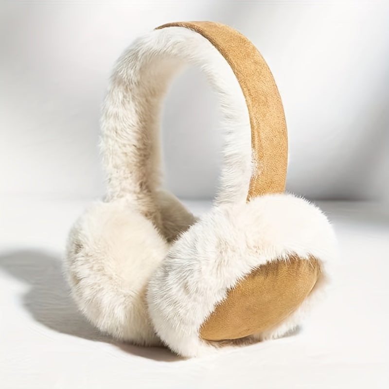 Women's earmuffs made of knit fabric with suede plush lining. These ear warmers are cold resistant and made of fitted polyester for optimal ear protection. They are washable for easy care.