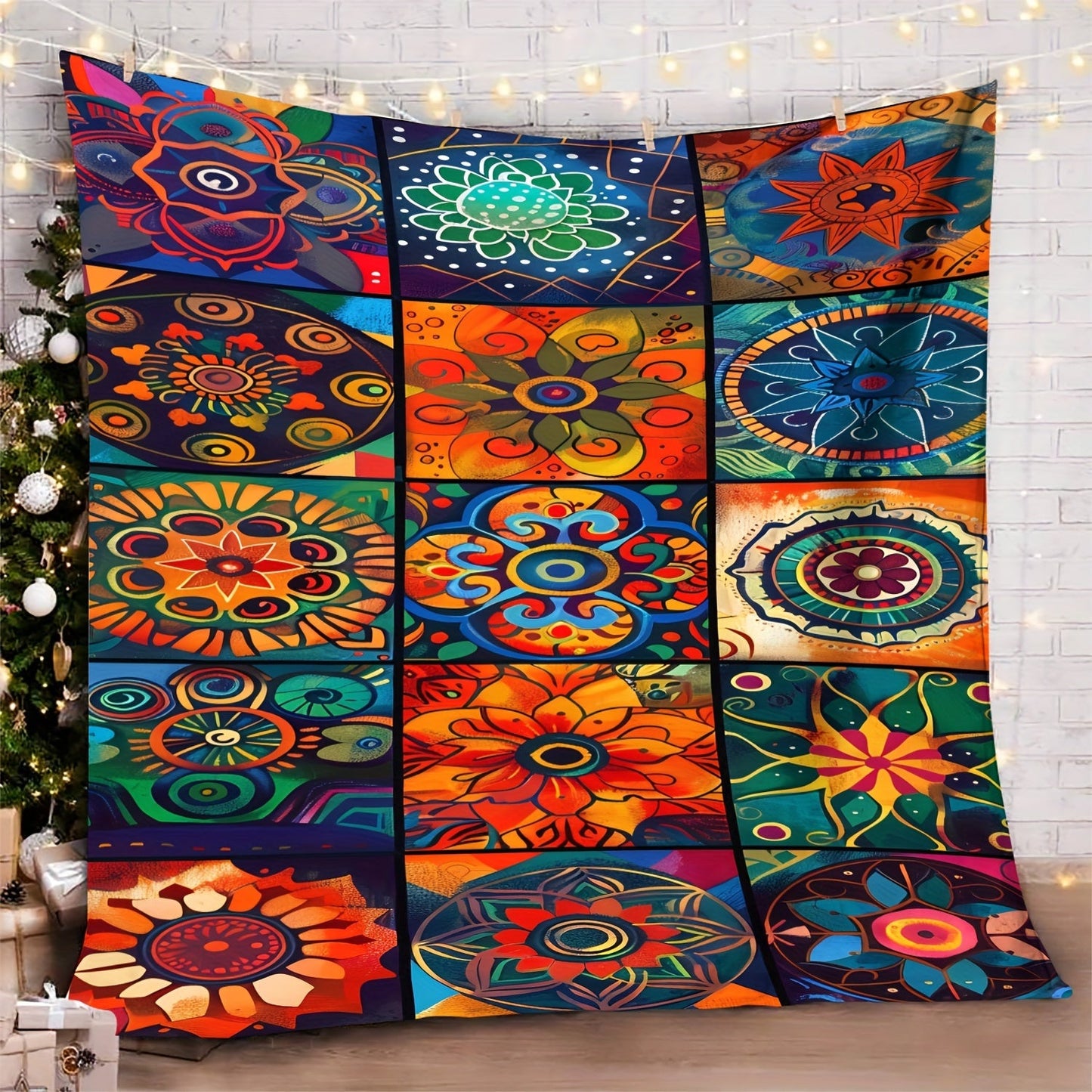 The Cozy Mandala Flannel Throw Blanket is the perfect combination of softness, warmth, and versatility. Whether you use it on the couch, bed, in the office, or while traveling, this blanket will keep you cozy and comfortable.