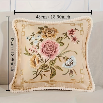 High-precision chenille European pillow case featuring jacquard embroidery, suitable for various settings, ideal for home decoration.