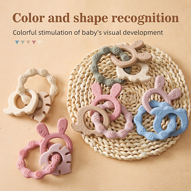 Adorable Rabbit-Shaped Teether for Babies - Made from BPA-Free Silicone, Gentle on Gums, Perfect for Soothing Teething Babies and Toddlers