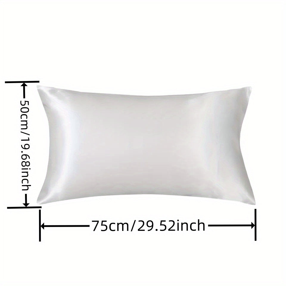 2 ta Luxurious Satin Pillowcase to'plami turli ranglarda - Yumshoq va havo o'tkazuvchi, oddiy parvarish uchun konvert yopilishi va zipper bilan - Yil davomida foydalanish uchun ideal (Yostiq qo'shimchalari kiritilmagan), Satin Pillowcase to'plami