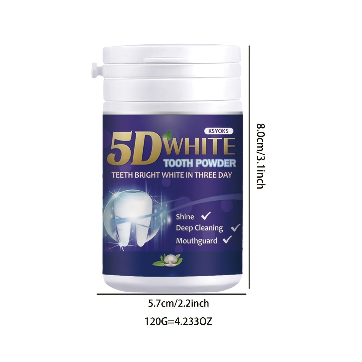 KOXIte 5D Teeth Whitening Tooth Powder - Gentle, deep cleansing toothpaste that freshens breath, perfect for daily use and travel.