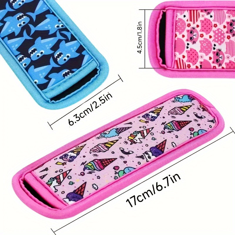 Neoprene Popsicle Holder Case - Washable, Reusable Ice Pop Sleeve Cover with Assorted Patterns, Non-Food Contact, Essential Kitchen and Dining Accessory