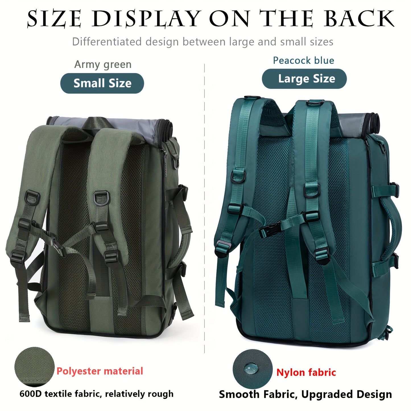 Waterproof 43.94cm business laptop backpack with shoe compartment. Large capacity rucksack for hiking and camping, suitable for college students and women's work carry-on. Made of durable