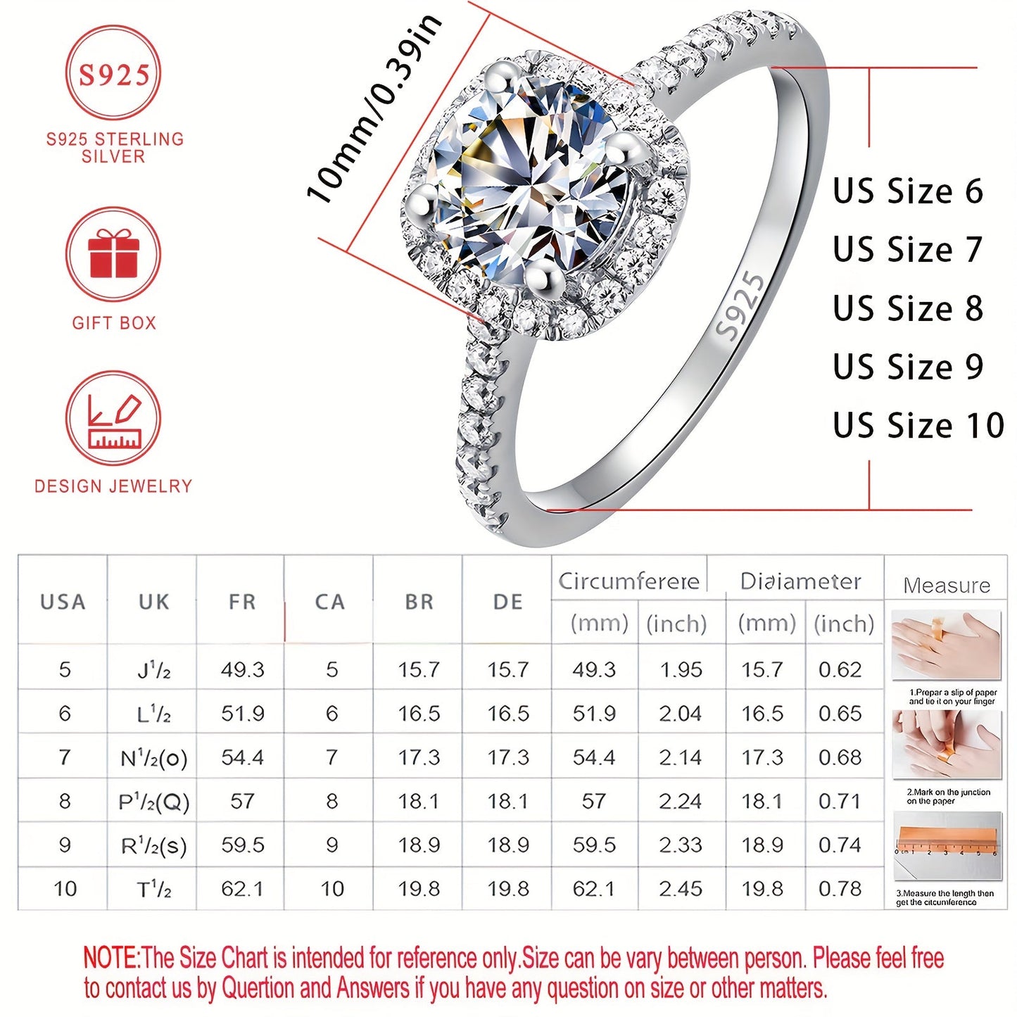 An exquisite 925 Sterling Silver Engagement Ring featuring a Synthetic Round Cubic Zirconia, set in a classic Four-Prong Setting without any plating. Ideal for everyday wear and as a thoughtful gift, complete with a complimentary gift box.