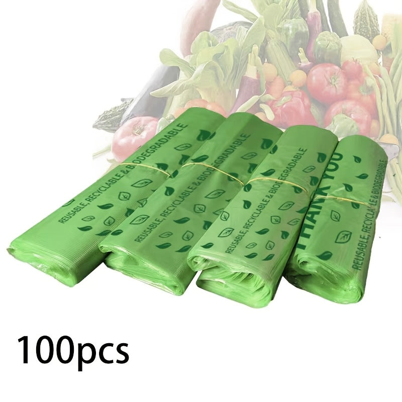 Set of 100 Long-lasting Plastic Bags - Ideal for Groceries, Fruits, and Vegetables - Perfect for Both Retail and Home