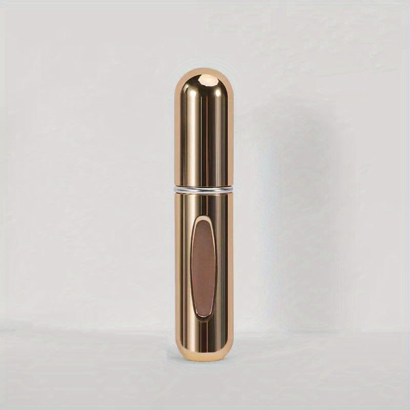 Portable refillable aluminum atomizer spray bottle for travel, car use