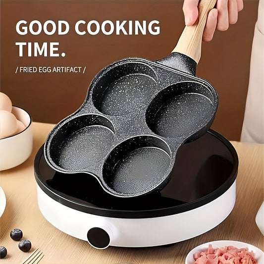 Nonstick Egg Frying Pan - Perfect for Cooking Fried Eggs, Burgers, and Breakfast Pancakes with its 4-Cup Design