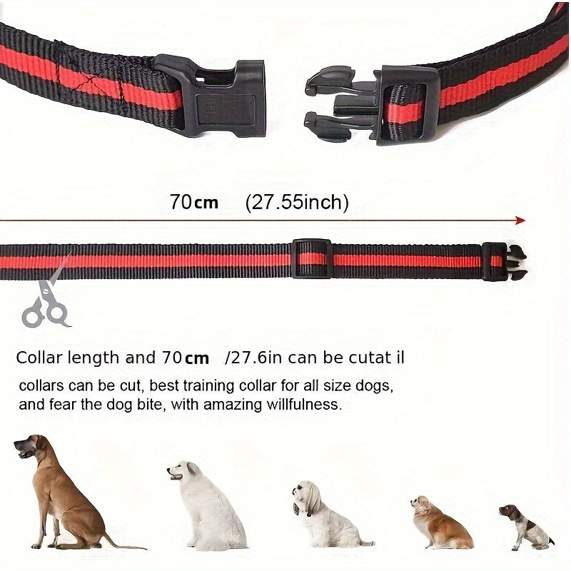 Rechargeable Electronic Pet Training Collar with 500m Remote Control, Vibration, Electric Shock & Buzz Modes, USB Charging, Lithium Polymer Battery, Plastic Material.