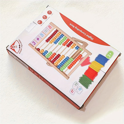 Vibrant Wooden Abacus Set for Kids - Educational Counting Toy made from Natural Wood, Enhances Math Skills, Great for Preschoolers, the Perfect Holiday Gift