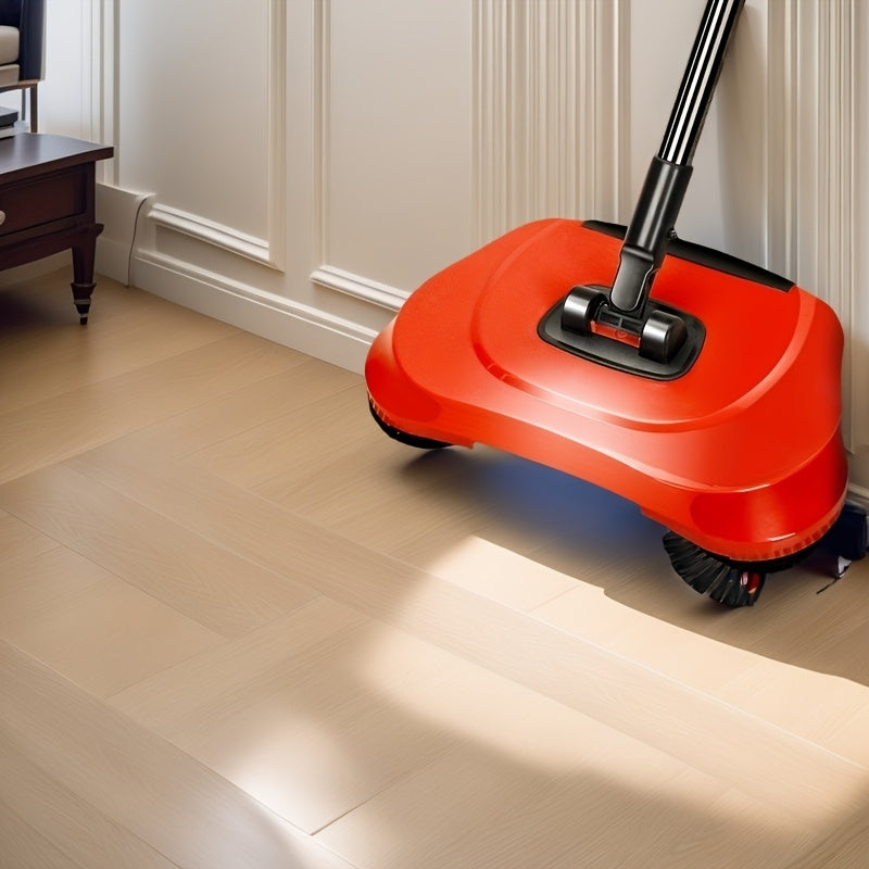 Introducing a versatile 3-in-1 multifunctional cleaning machine that combines a push sweeper, vacuum cleaner, and mop in one. Designed to efficiently clean up trash, pet hair, and dust, this machine can handle both wet and dry cleaning tasks. It operates