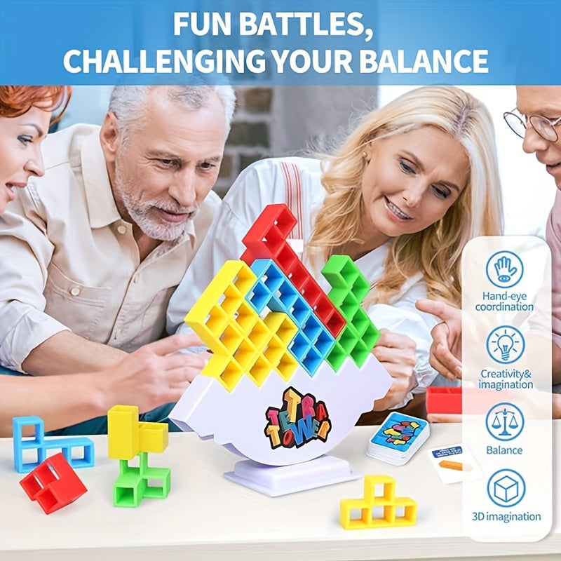 Fun stacking desktop toys for parties, family gatherings, and travel.