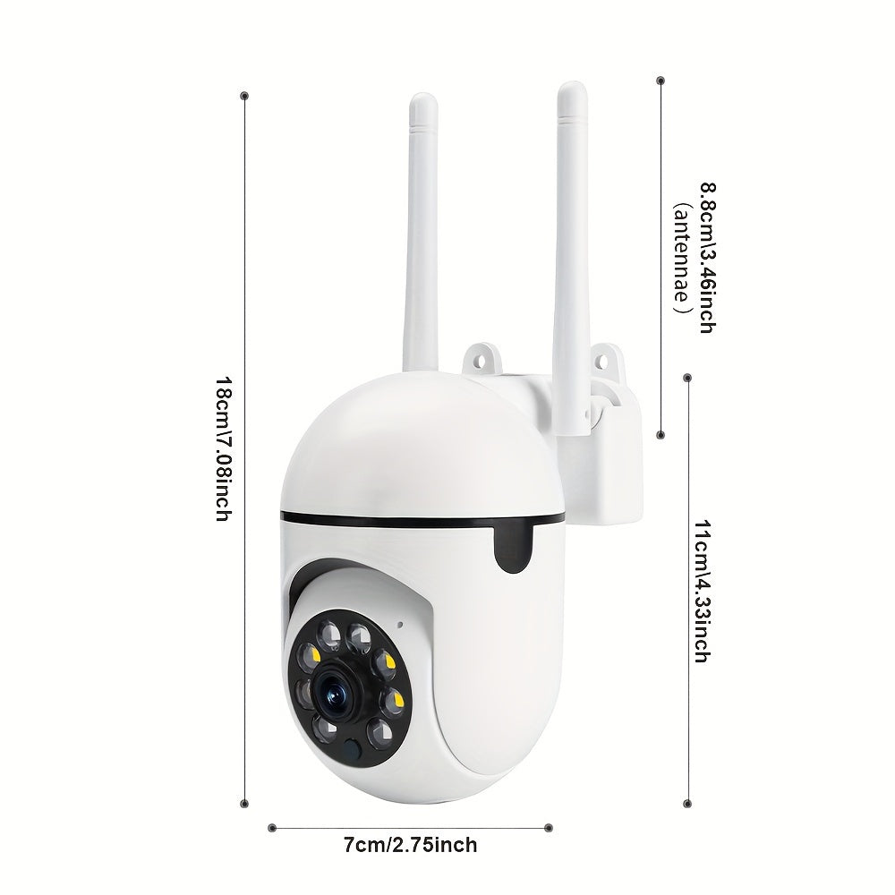 Two 1080P HD Wireless Security Cameras with Full-Color Night Vision, 2-Way Audio, Pan/Tilt/Zoom, Wi-Fi, Motion Tracking - Ideal for Youngsters, Elderly, Pets, Home Security