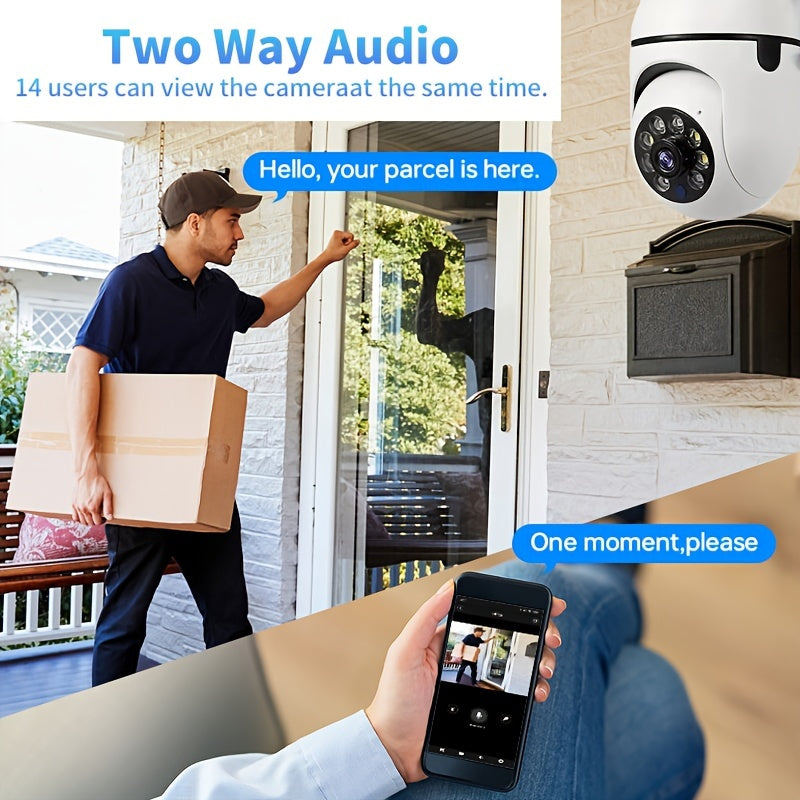 Monitor your home outdoors with the 1080P HD Wireless Home Security Camera. This camera features night vision, USB charging, and smartphone app control for easy monitoring.