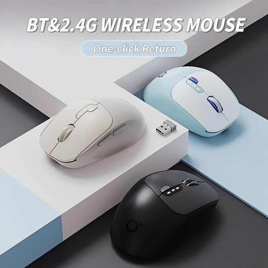 EWEADN Q5 Mini Ambidextrous Optical Wireless Mouse with Silent One-Click Return, Type-C Charging, and 500mAh Battery, suitable for Office, Gaming, Home, Laptop & Desktop use. Compatible