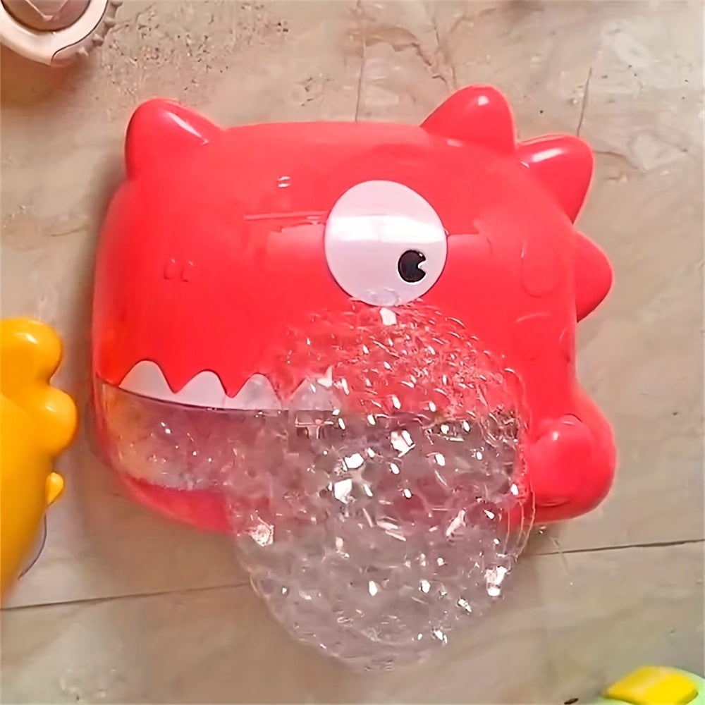 Ideal Birthday Gift: Adorable Dinosaur Bubble Machine with Music, Plastic Water Hose for Fun Bathtub Play - Perfect for Babies