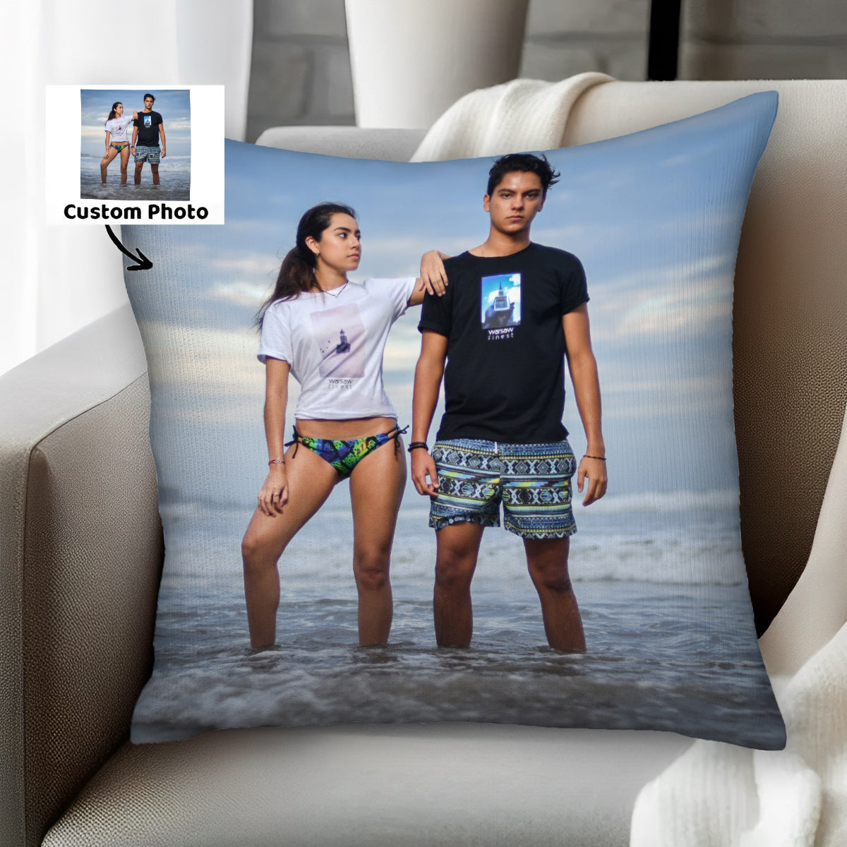 Get a personalized touch to your living space with this Custom Photo Pillowcase! This decorative throw pillow cover features a sublimation print and makes a perfect gift for couples, anniversaries, birthdays, Valentine's Day, Christmas, Thanksgiving, or