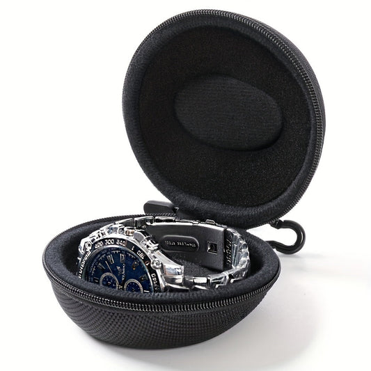 Travel-friendly watch case suitable for Huawei and Apple smartwatches as well as mechanical watches.