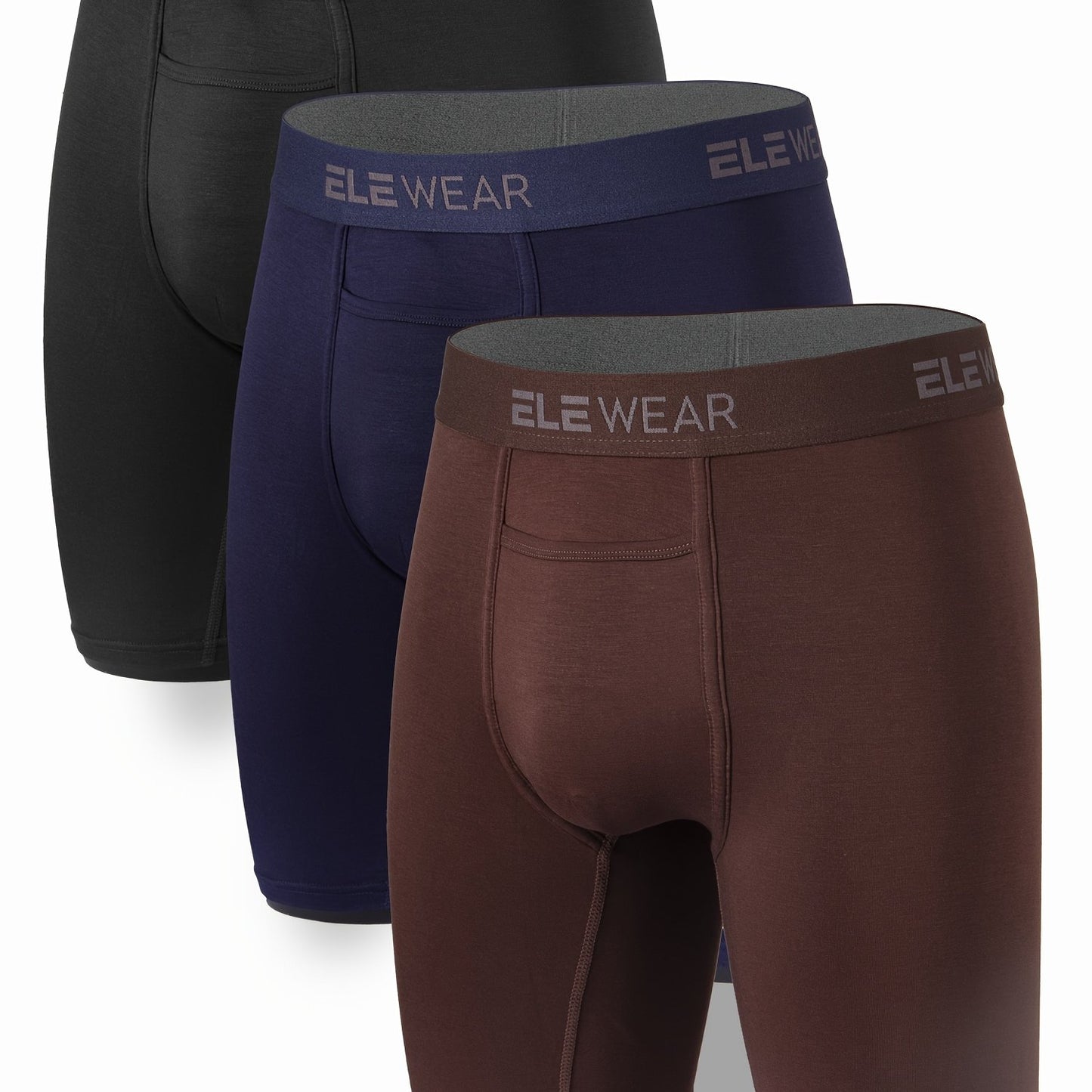 Men's Modal Underwear with breathable, soft, quick-drying, stretchy, anti-wear features and long boxer briefs shorts for sports.