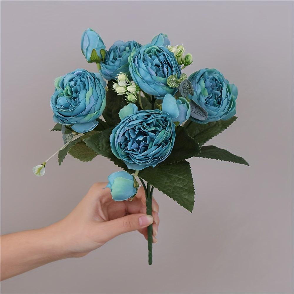 Vintage Artificial Peony Flower set of 3, ideal for family weddings and parties with premium oxidation resistance.