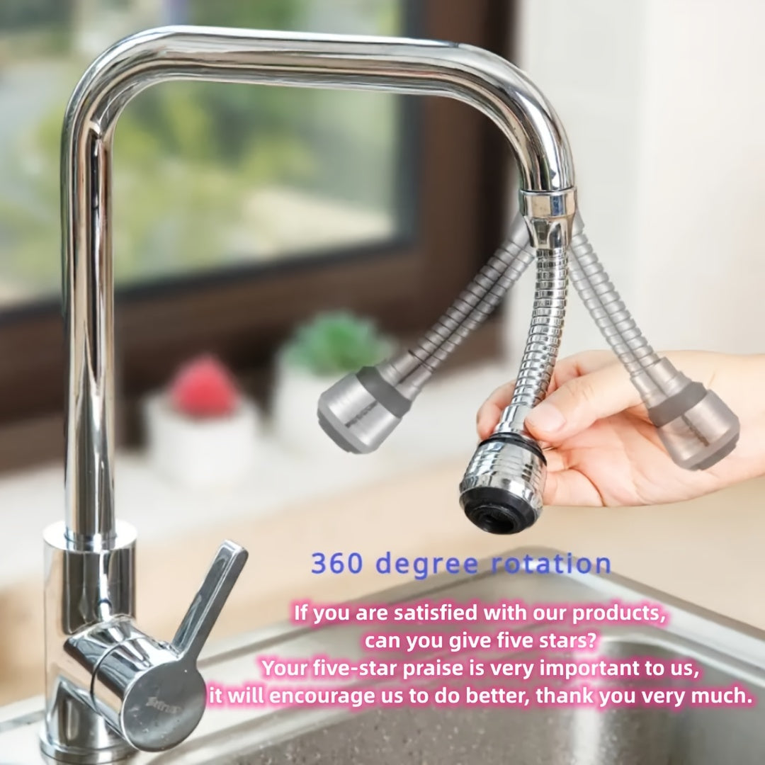 1pc 360° RV Home Kitchen Faucet Aerator for washing fruits and vegetables, with universal swivel basin faucet for water-saving.