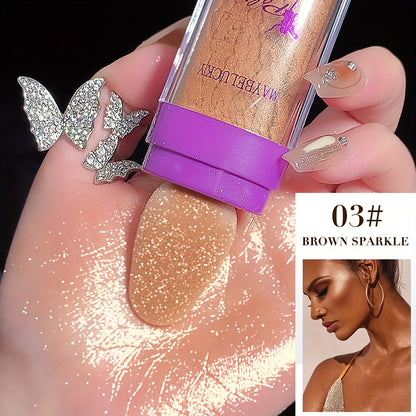 MAYBELUCKY Fairy Glow Highlighter Stick - 3 shades for radiant skin, body, and face.