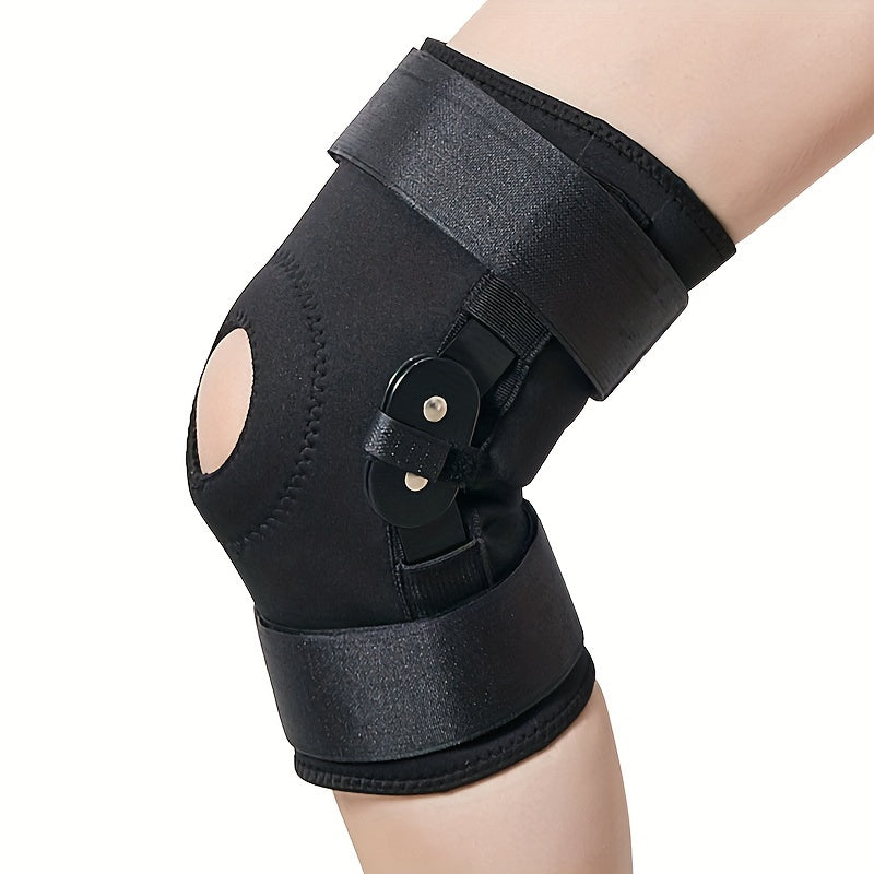 1 pc Knee Brace with Steel Plate Support and Double Straps for Rehabilitation and Joint Protection. Order one size up.