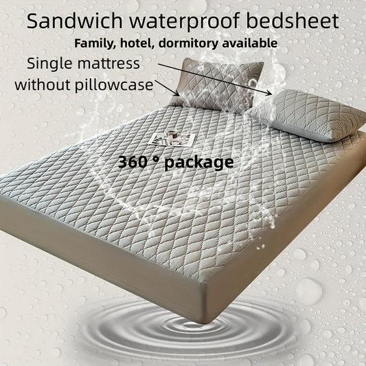 Waterproof interlayer mattress protector, stain and moisture-proof fitted sheet, urine resistant, breathable cover for mattress protection. Suitable for use in household bedrooms and hotels.