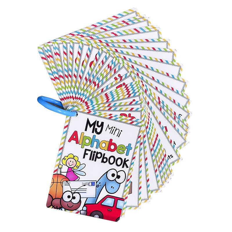 Flash Cards Set containing 26 Letters for Phonics, printed with high-quality Soybean Ink, Waterproof Membrane, Ideal for Word Memory Learning for Kids.