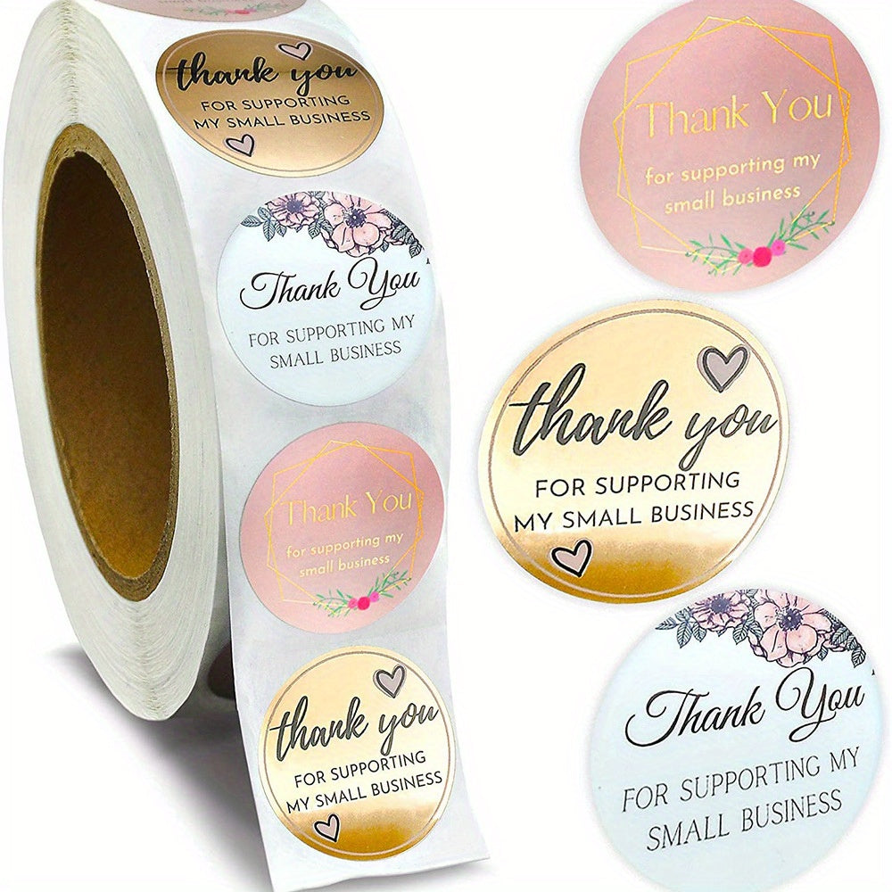 500 pieces 25mm Thank You Adhesive Stickers