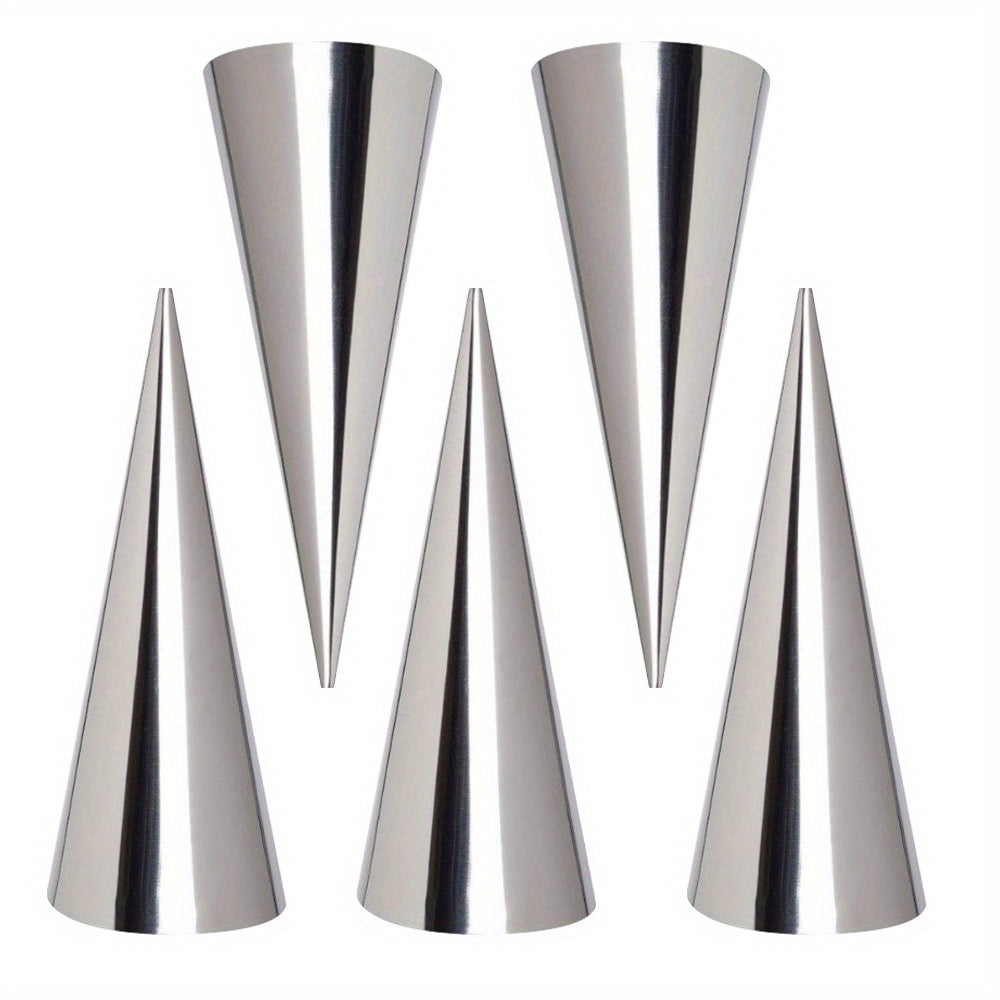 Pastry tool for cream horns, bread rolling, and ice cream cones - Stainless Steel Cone-Shaped Mold