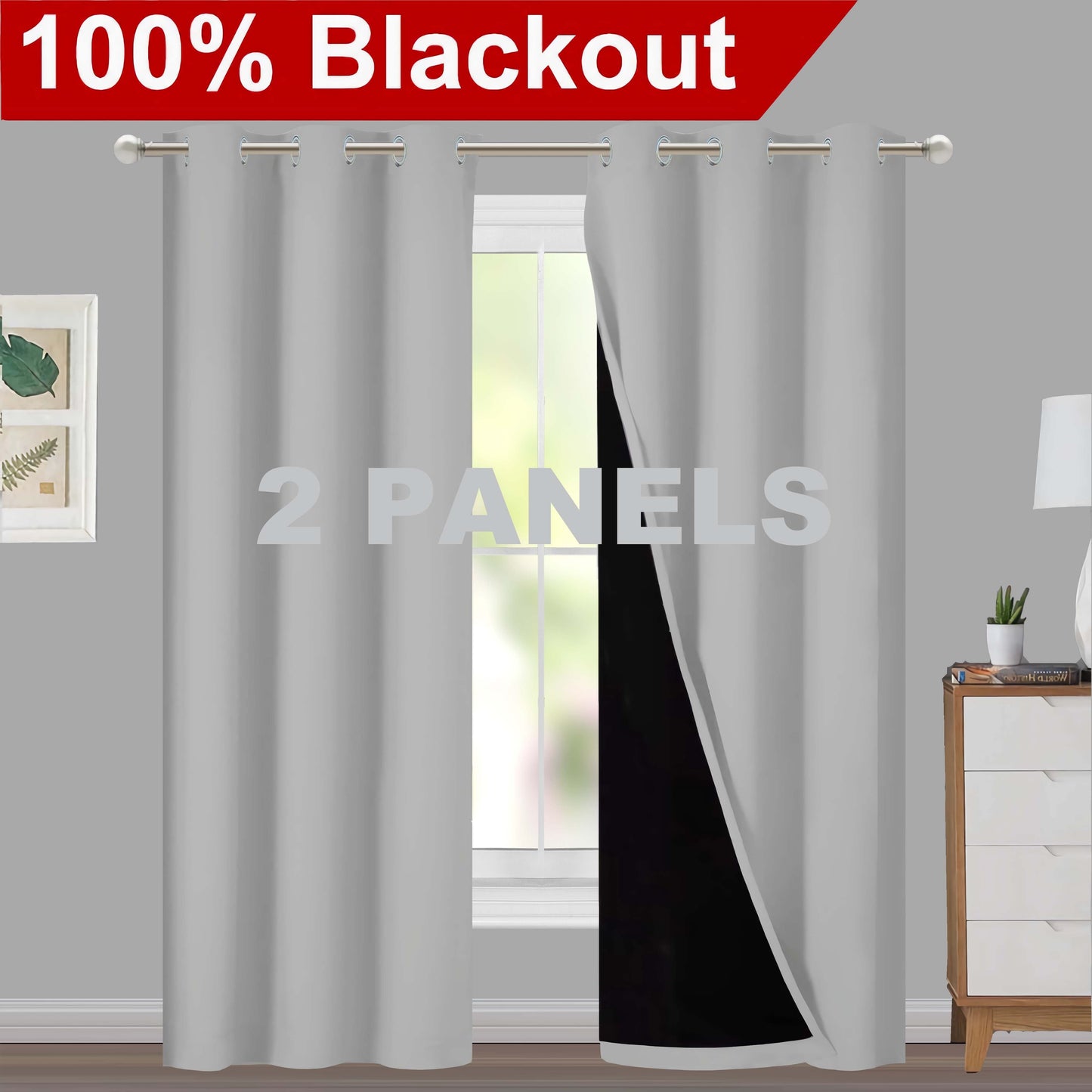 Versatile blackout curtains suitable for living rooms, bedrooms, kitchens, bathrooms, and home decor.